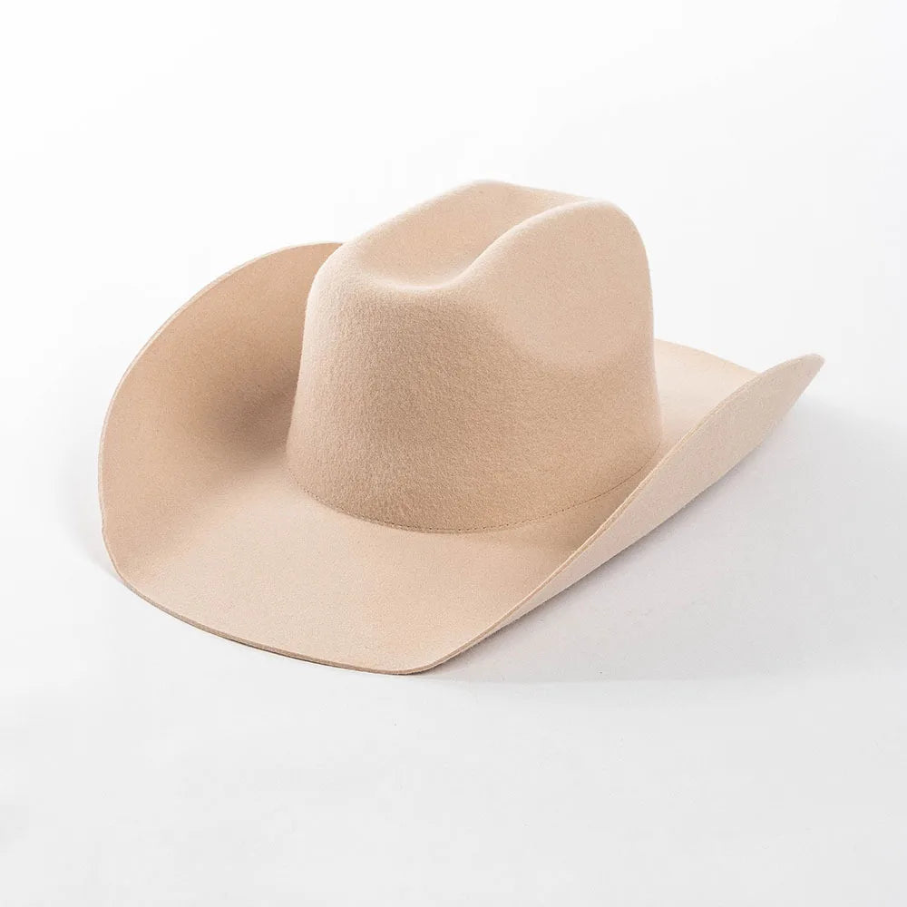 Structured Wide Brim Cowboy Hat