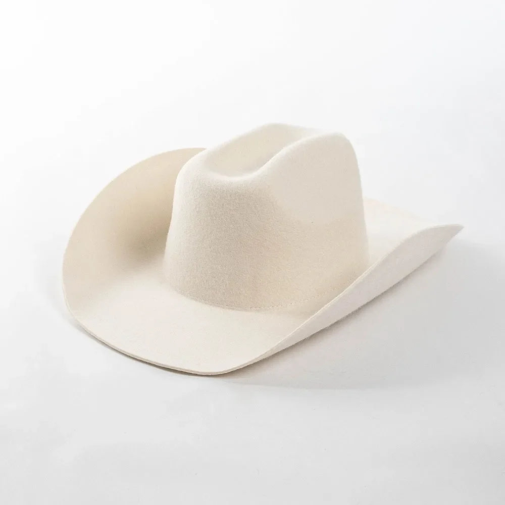 Structured Wide Brim Cowboy Hat