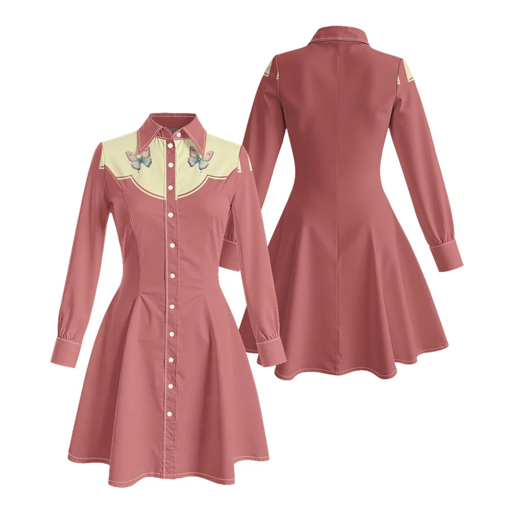 Western Fit-And-Flare Shirt Dress