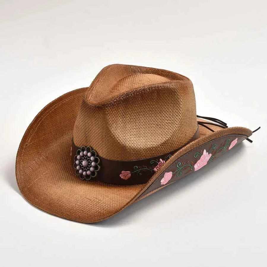 Vintage Straw Cowboy Hat