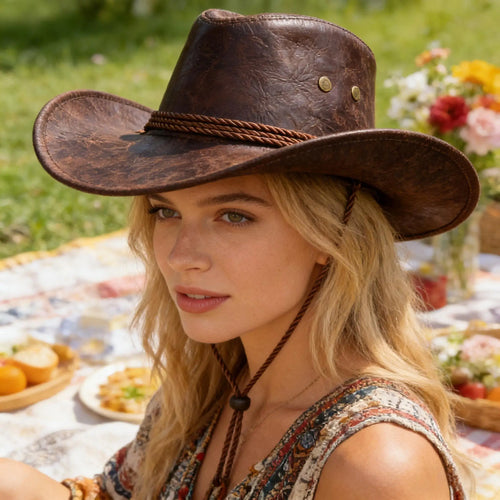 Distressed Western Cowboy Hat