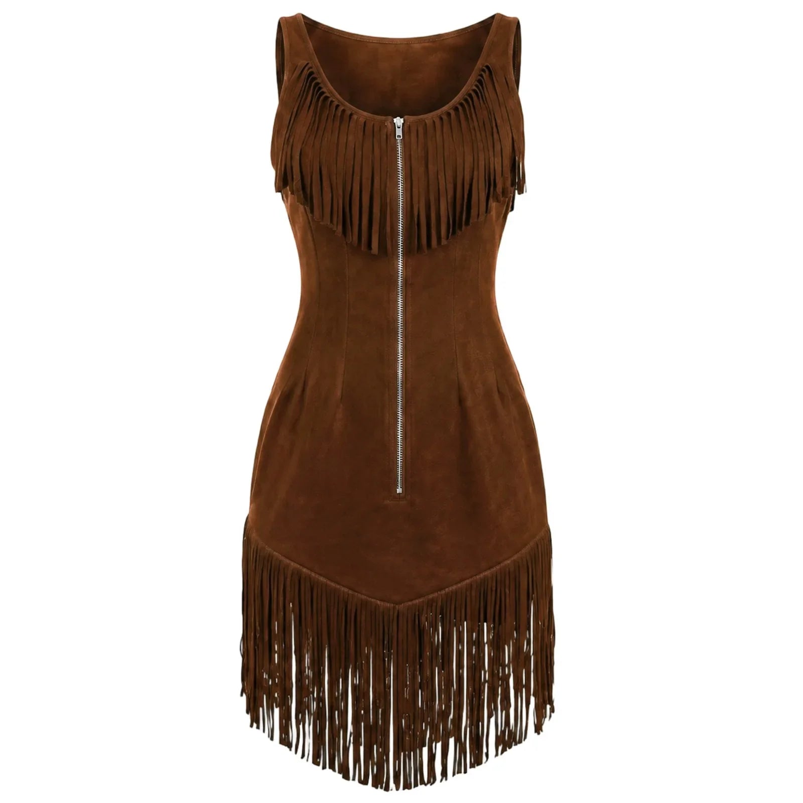 Western Fringe Bodycon Mini Dress
