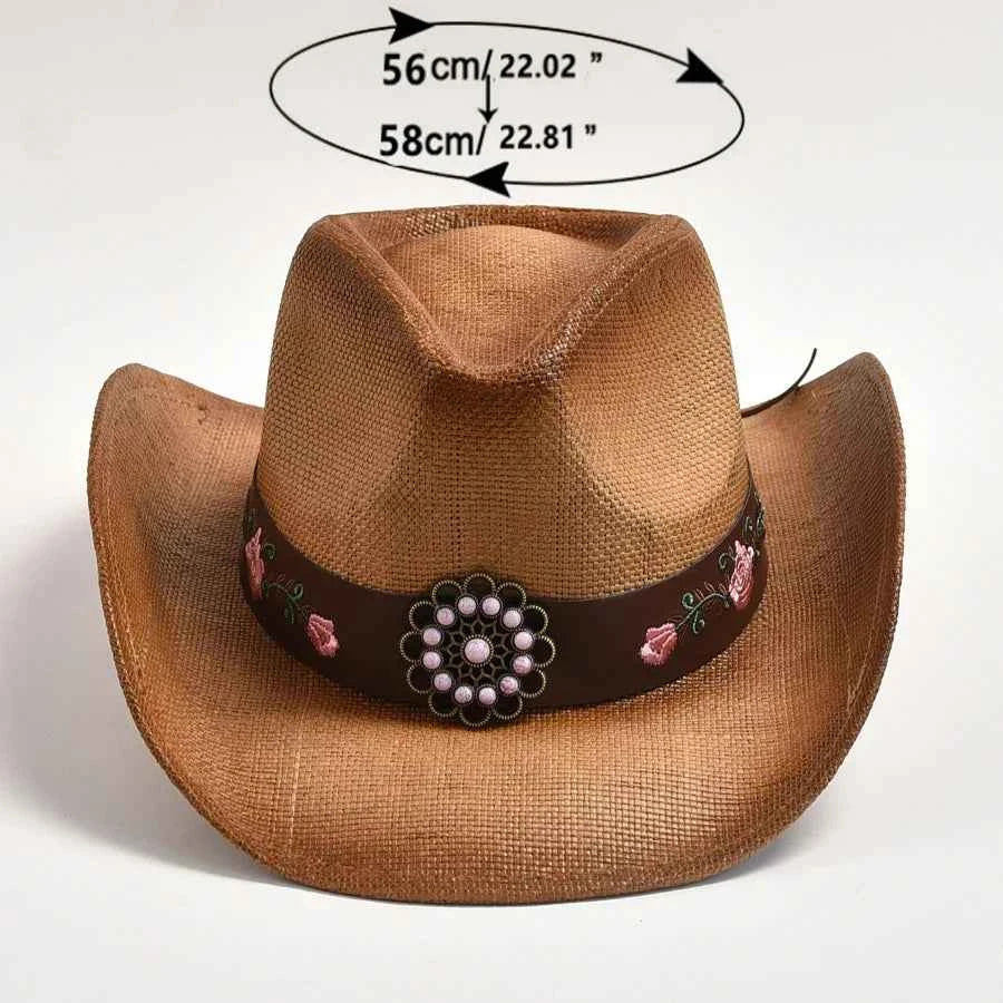 Vintage Straw Cowboy Hat