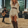 Western High-Low Ruffle Dress
