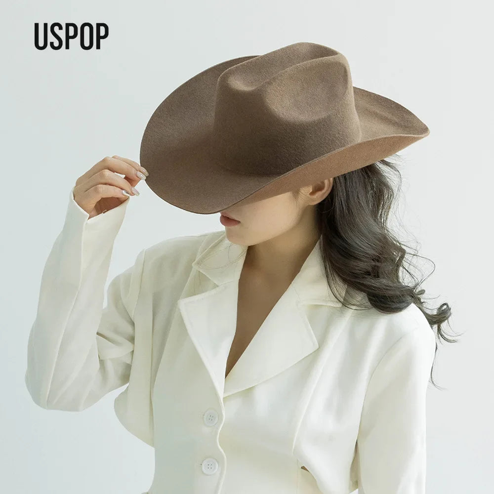 Structured Wide Brim Cowboy Hat