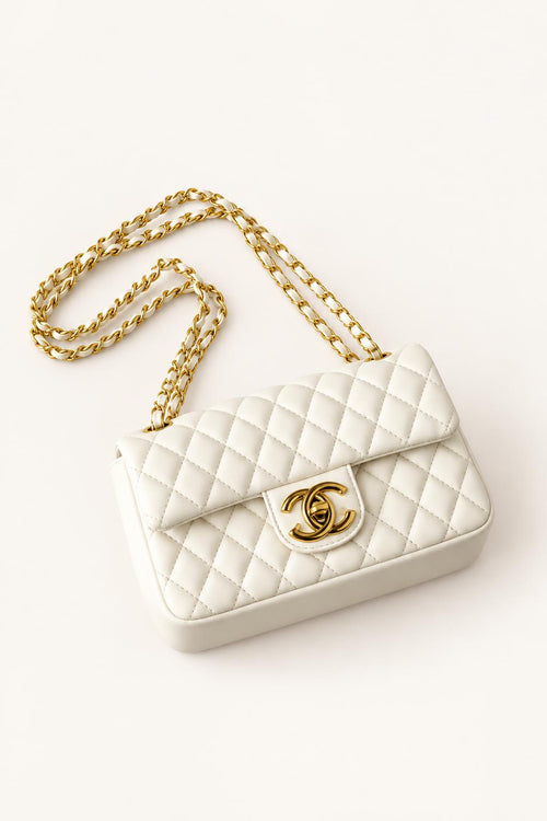 Quilted Chain Flap Crossbody Bag
