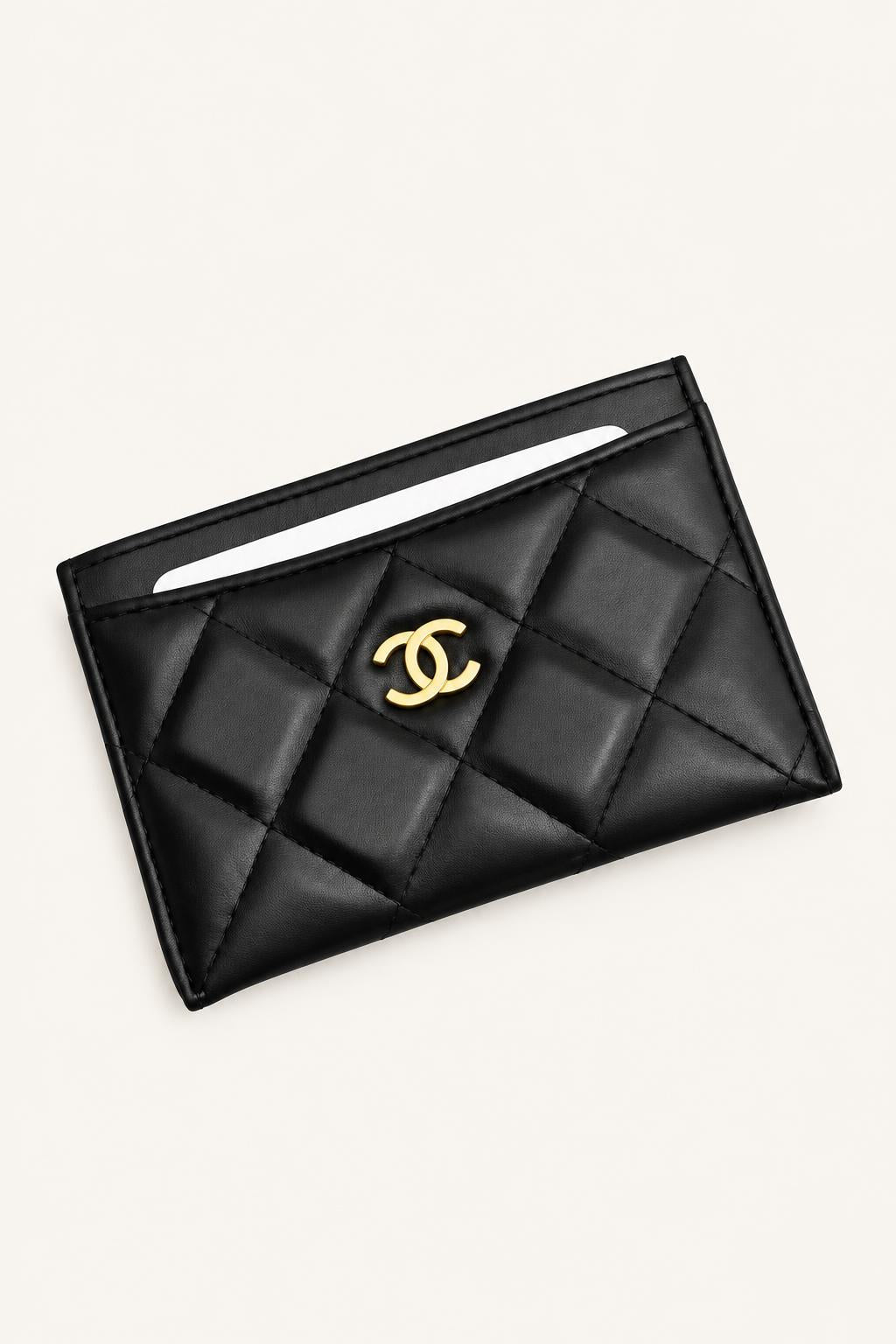 Quilted Card Holders — Black Card Holder — Style 3