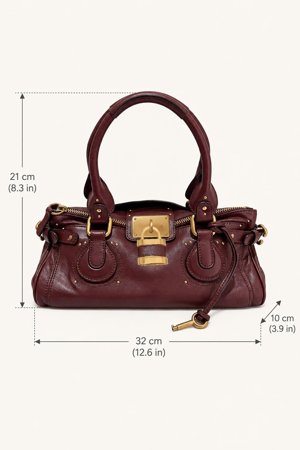 Retro Lock-Accent PU Shoulder Satchel — carrying