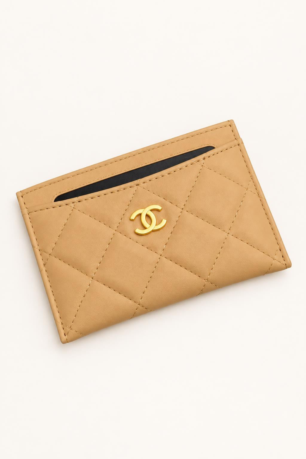 Quilted Card Holders — Tan Card Holder