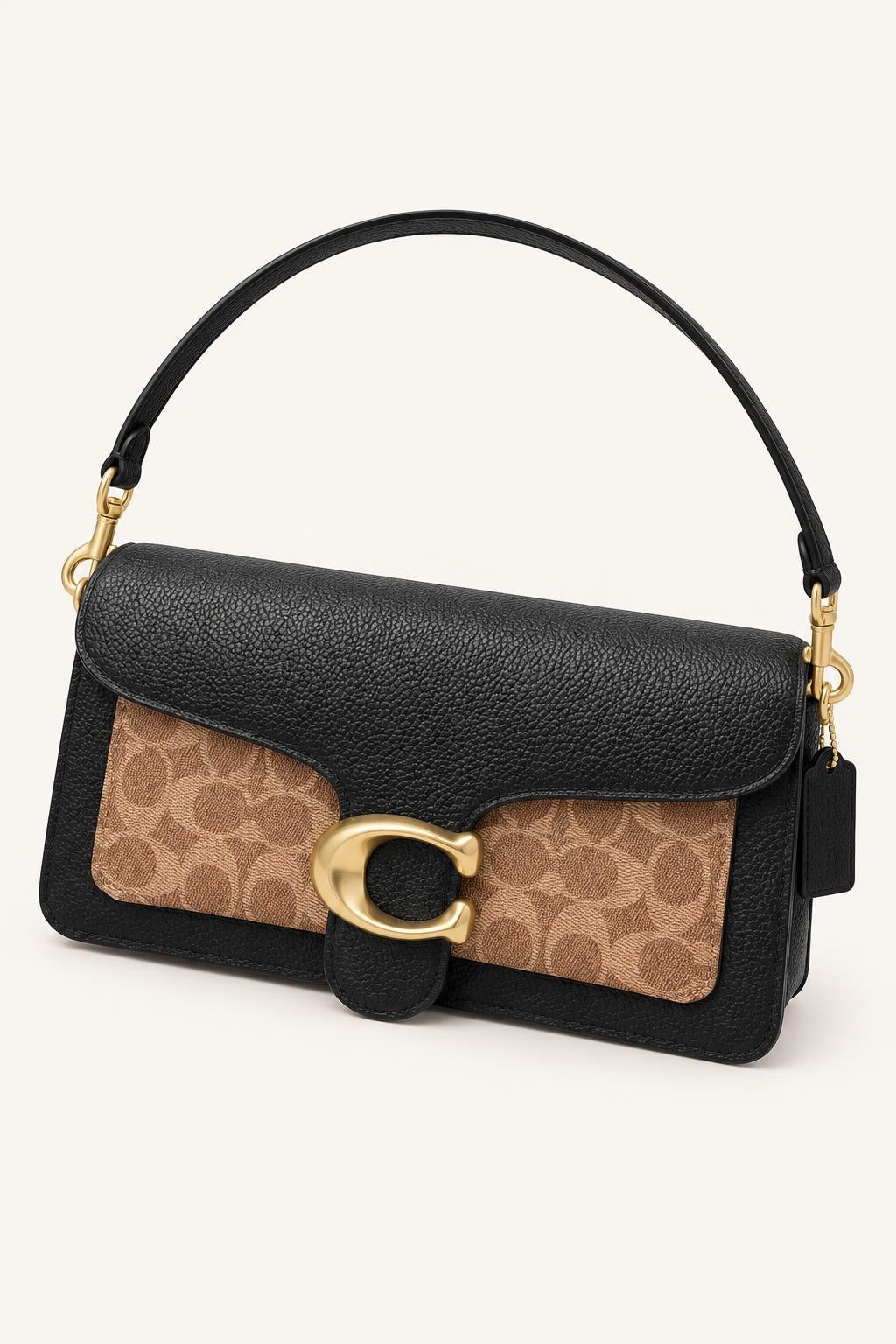 Textured Flap Shoulder & Crossbody Bag — White flower 26*7.5*15