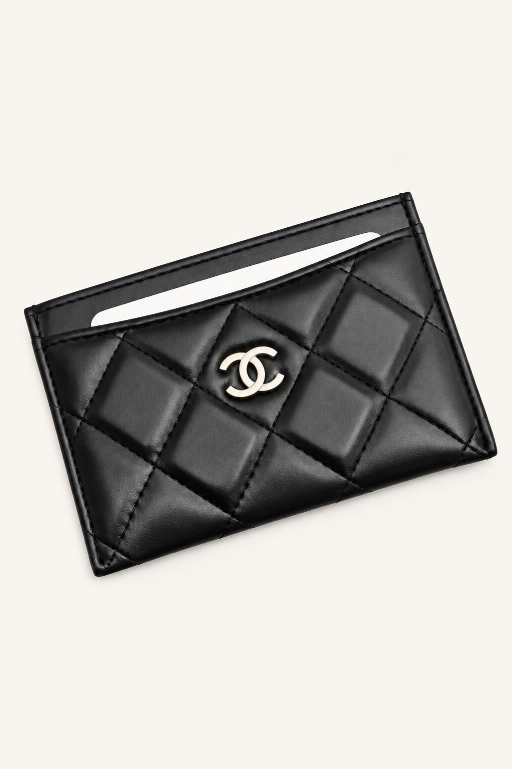 Quilted Card Holders — Black Card Holder — Style 4
