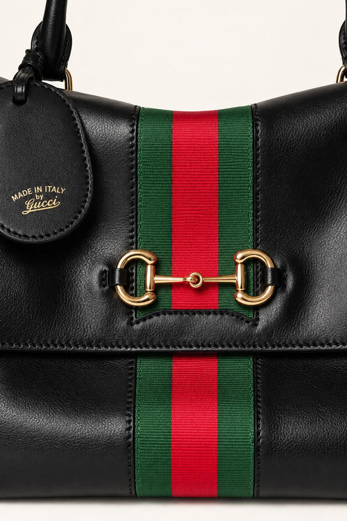 Structured Stripe Tote Satchel