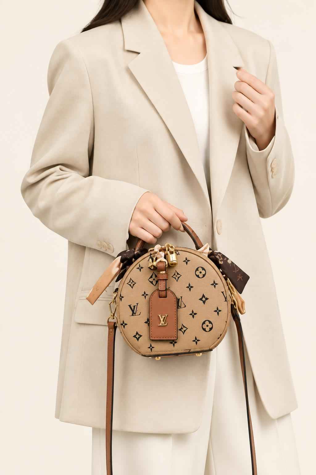 Round Patterned Crossbody Handbag
