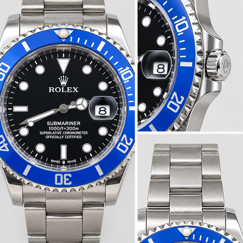 Bold-Color Round Bezel Watch