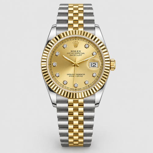 Fluted-Bezel Decorative Marker Watch