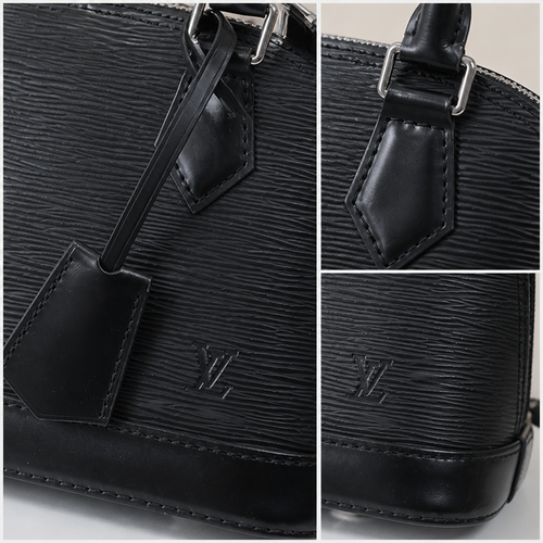 Black Ribbed Dome Handbag — detail collage — Black