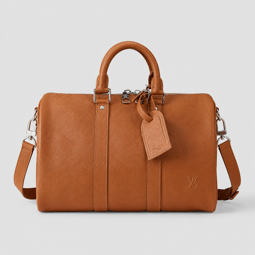Cognac Top Handle Satchel — front 1 — Cognac
