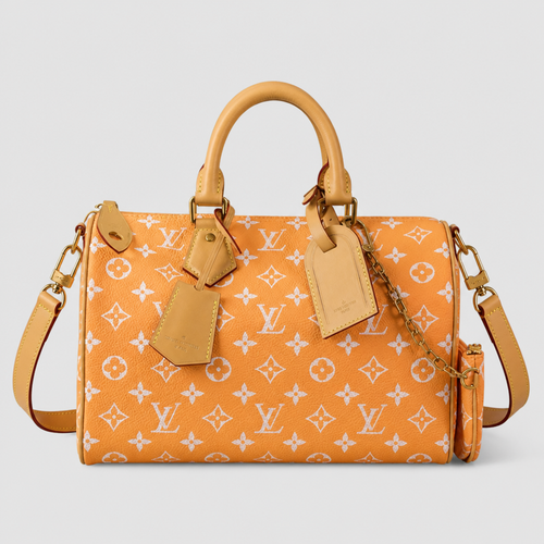 Colorful Monogram Angular Satchel