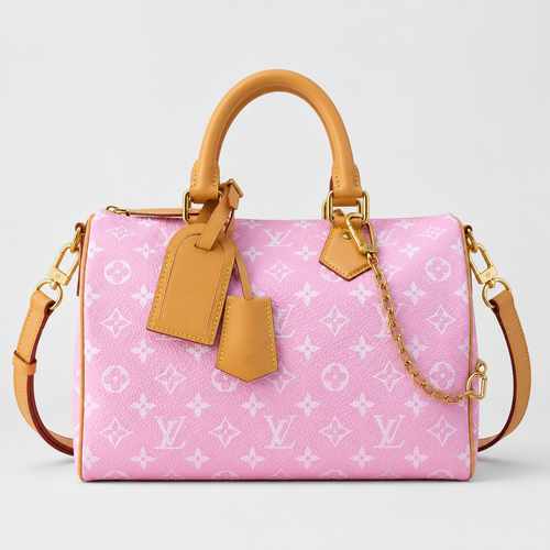 Colorful Monogram Angular Satchel