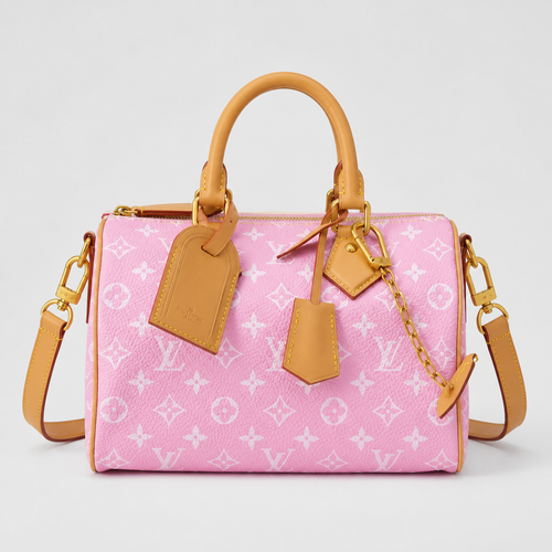 Colorful Monogram Angular Satchel