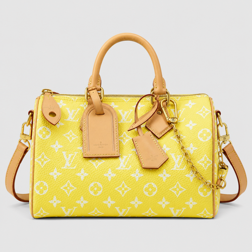 Colorful Monogram Angular Satchel