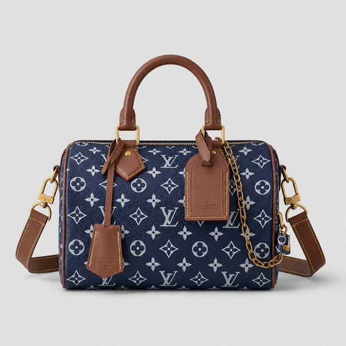 Colorful Monogram Angular Satchel