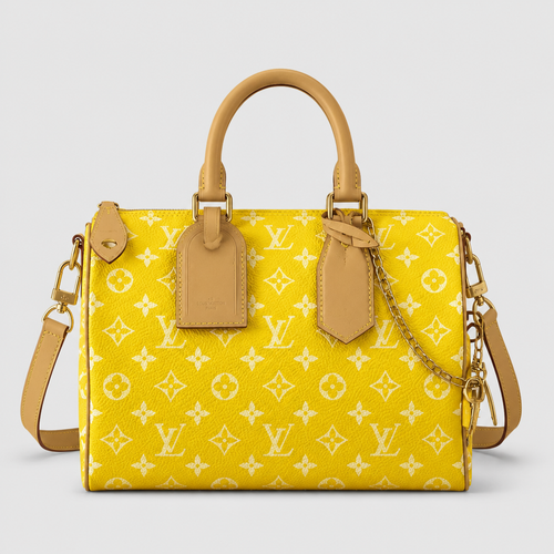 Colorful Monogram Angular Satchel