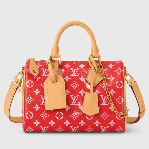 Colorful Monogram Angular Satchel