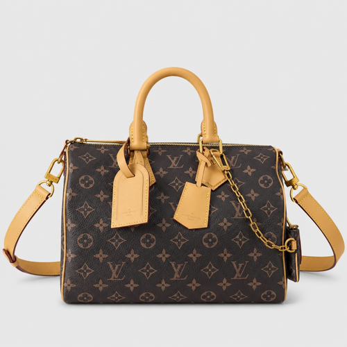 Colorful Monogram Angular Satchel