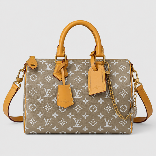 Colorful Monogram Angular Satchel