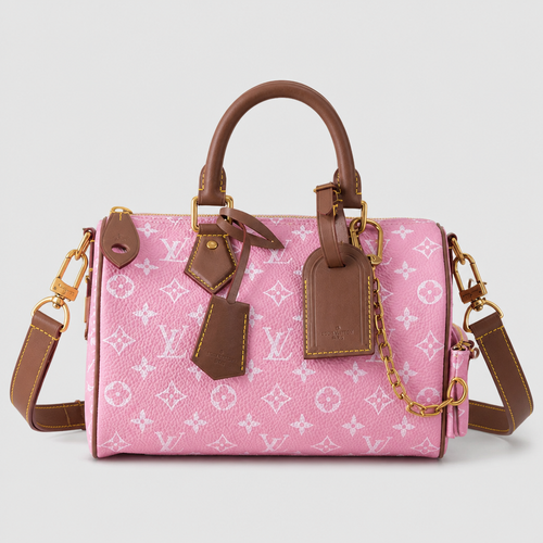 Colorful Monogram Angular Satchel