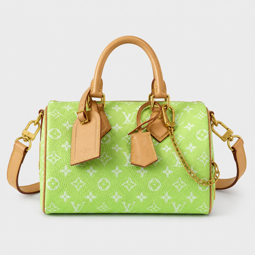 Colorful Monogram Angular Satchel