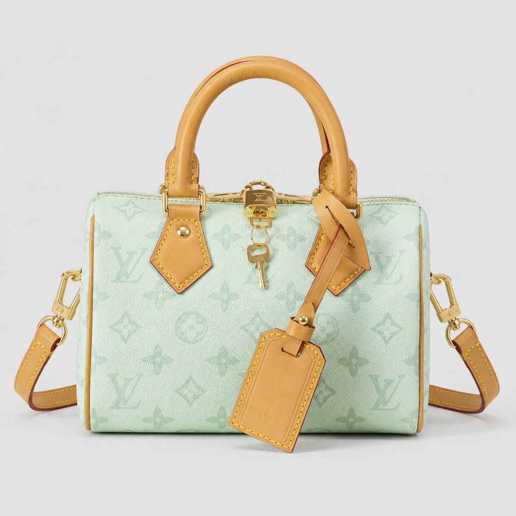 Mini Dome Top Handle Bag — front 1 — Mint Monogram