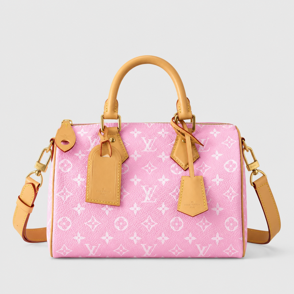 Pink Monogram Angular Handbag — front 1 — Pink Monogram