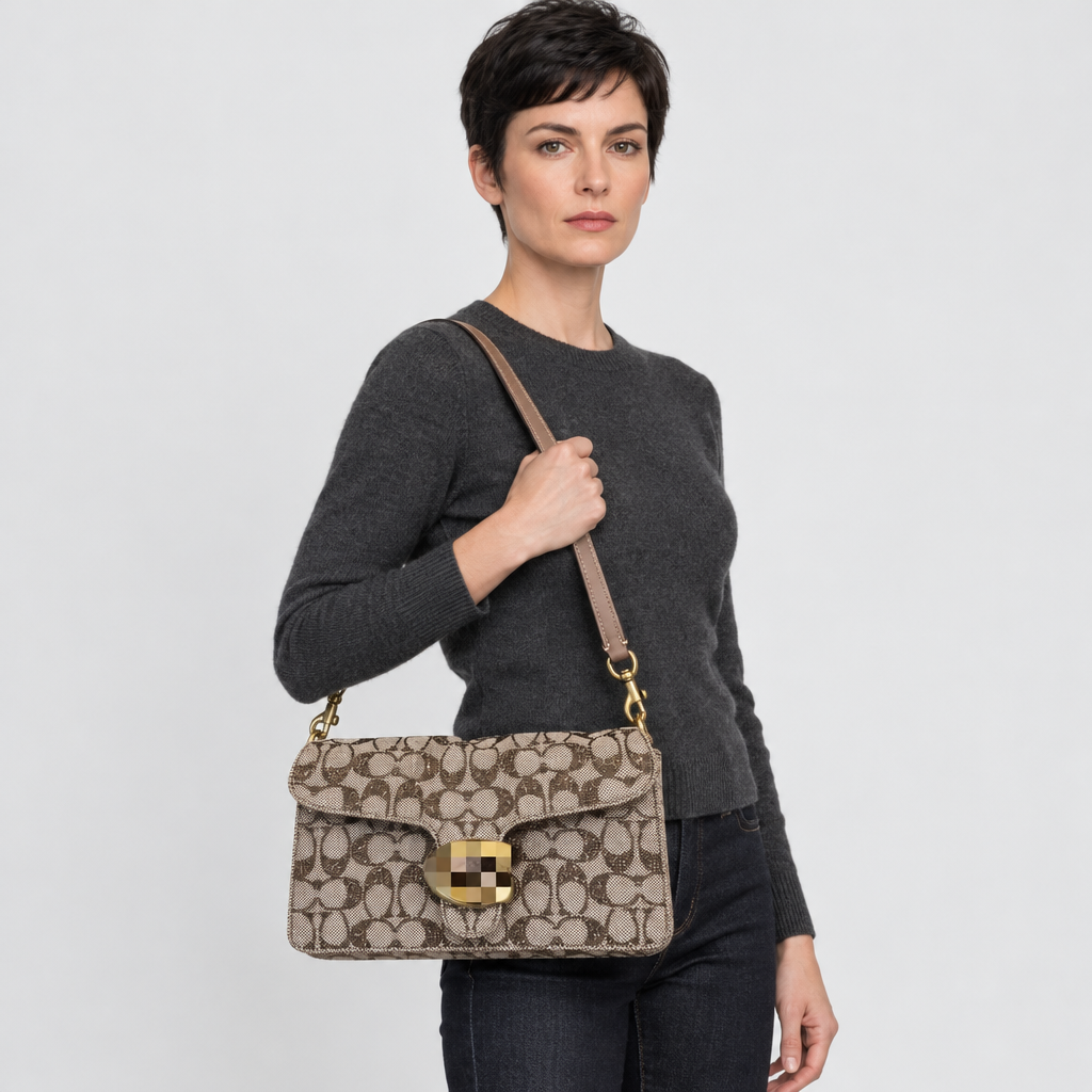 JT studio 2026-10-08 | Printed Turn-Lock Shoulder Bag | main-carried