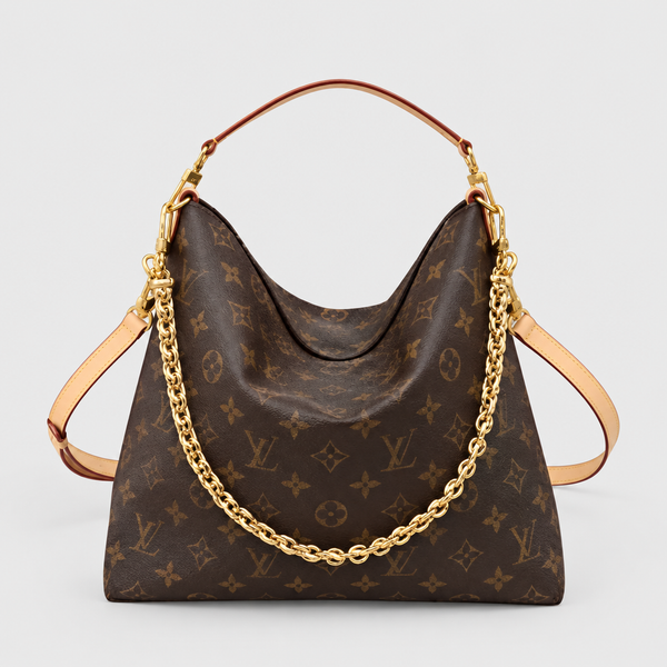 Chain Trim Hobo Shoulder Bag