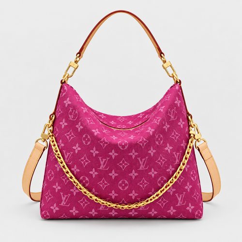 Chain Trim Hobo Shoulder Bag