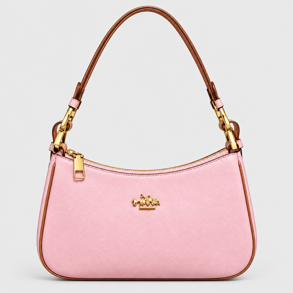 JT studio 2026-10-08 | Curved Zip Top Shoulder Bag | pink-alternate