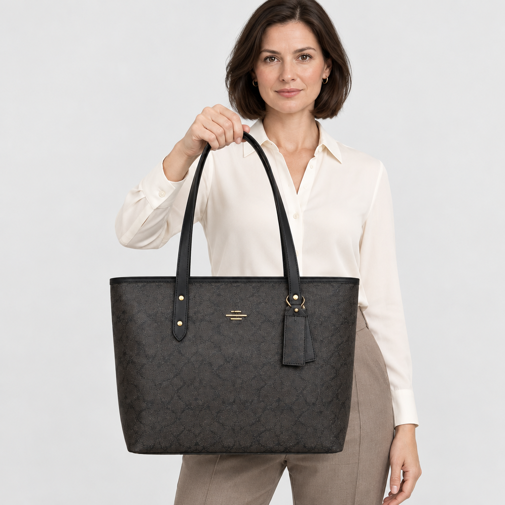 JT studio 2026-10-08 | Structured Hanging Tag Tote | black-reference-worn