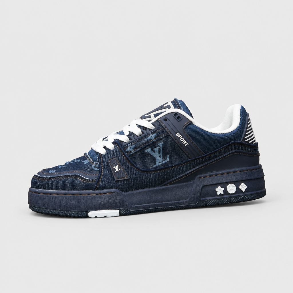 JT studio 2026-10-08 | Men's Graphic Platform Sneakers | navy-outer-side
