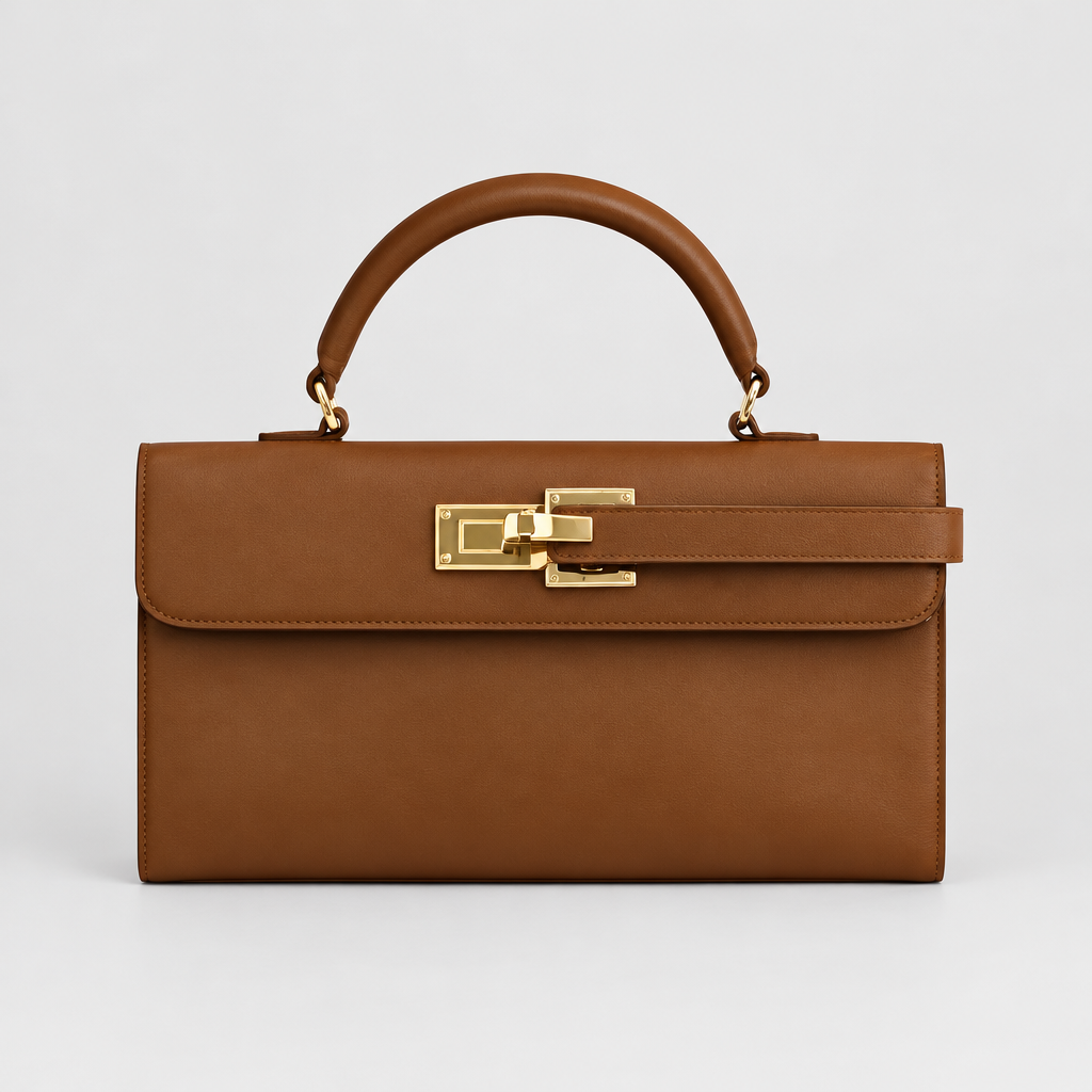 JT studio 2026-10-08 | Structured Top Handle Flap Handbag | cognac-front-hero