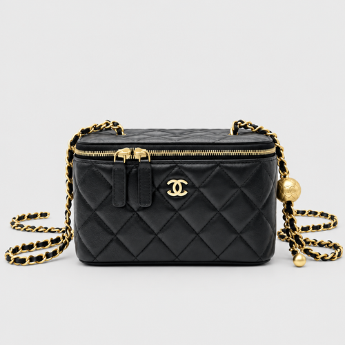 Quilted Leather Vanity Crossbody Bag