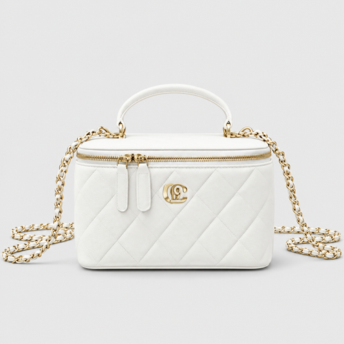 Quilted Leather Vanity Crossbody Bag