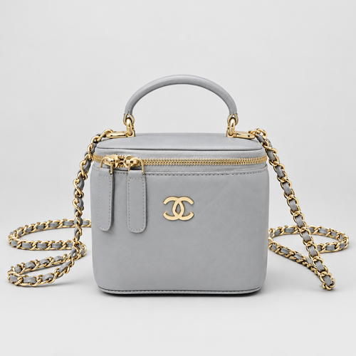 Quilted Leather Vanity Crossbody Bag