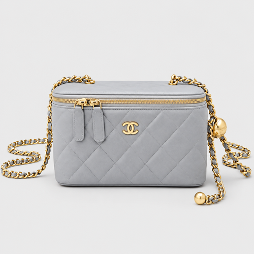 Quilted Leather Vanity Crossbody Bag