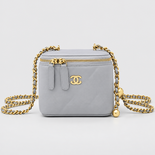 Quilted Leather Vanity Crossbody Bag