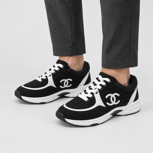Unisex Black and White Sneakers