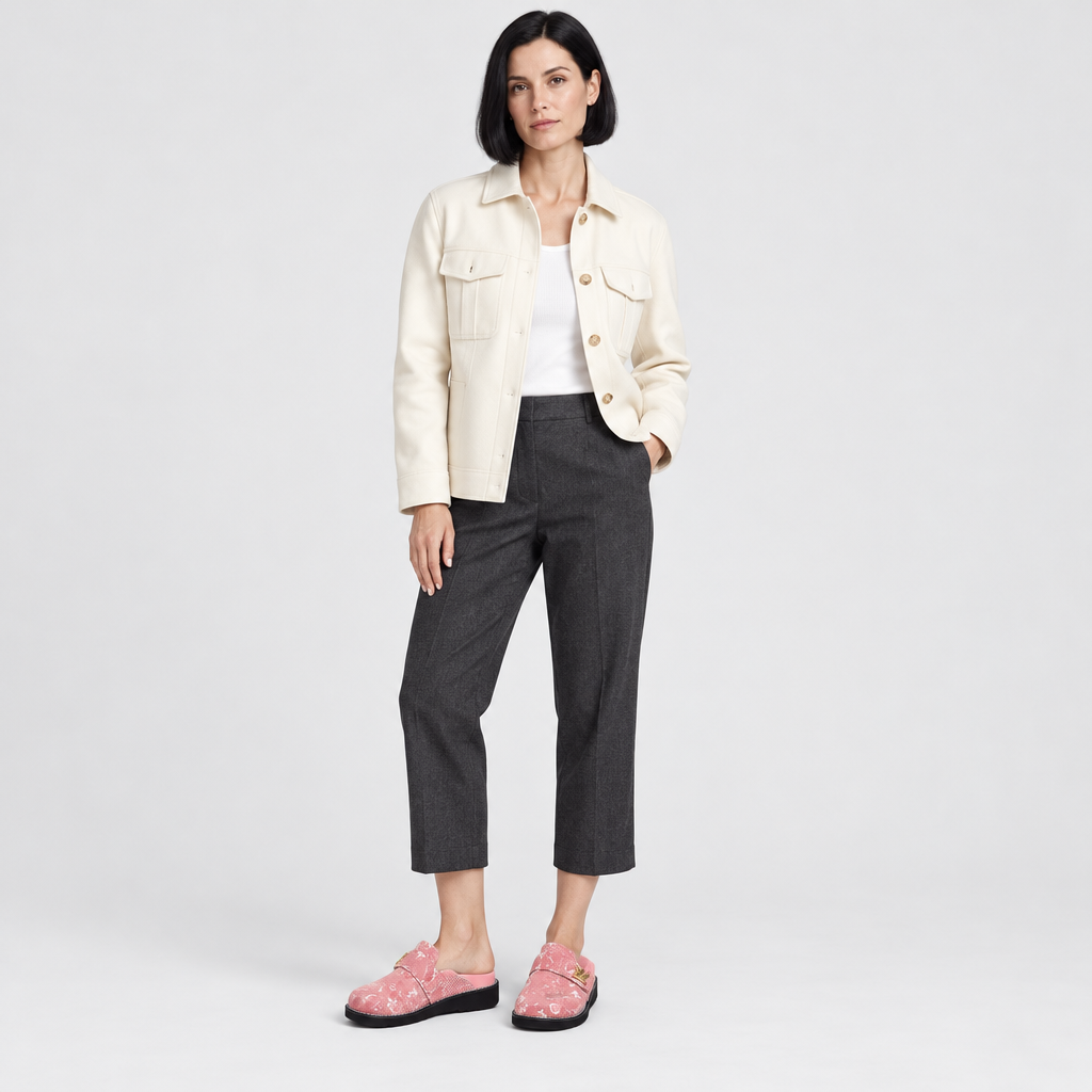 JT studio 2026-10-08 | Unisex Patterned Platform Clog Mules | female-full-look