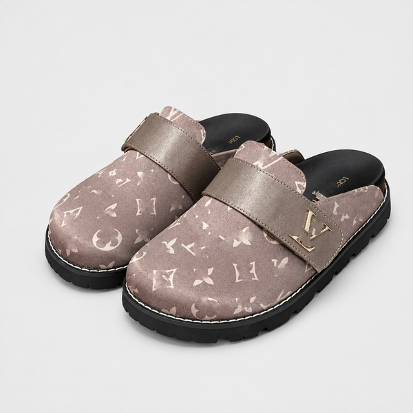 Unisex Patterned Platform Clog Mules