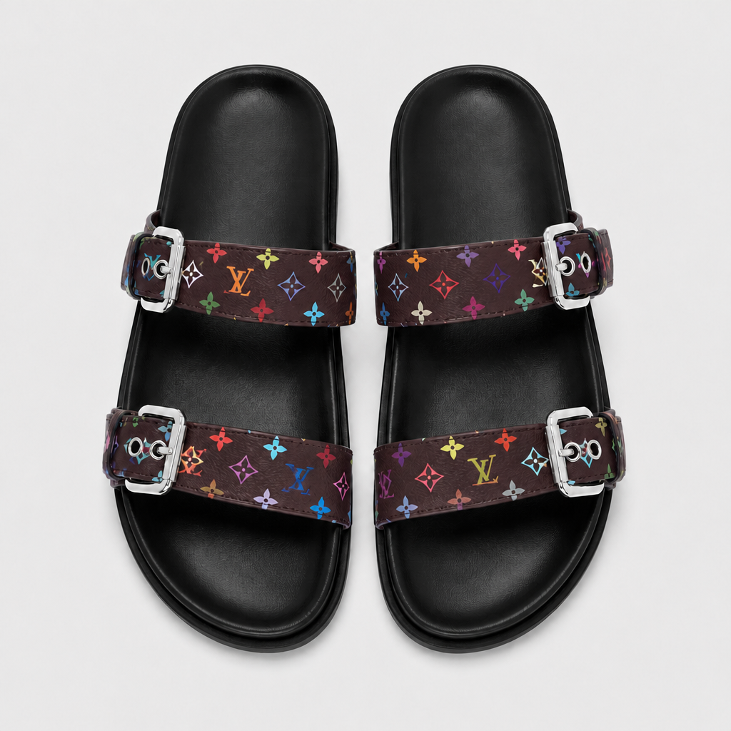 JT verified 15428297916666-front-015 bbd25b7f8b98 — Brown Multicolor Double Buckle